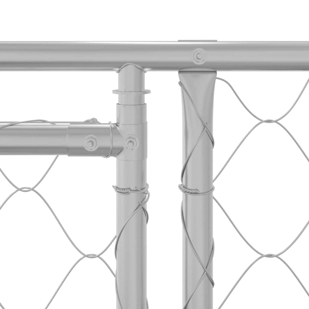 Produktbild för Hundbur Silver 600 x 200 x 200 cm Galvaniserat Stål