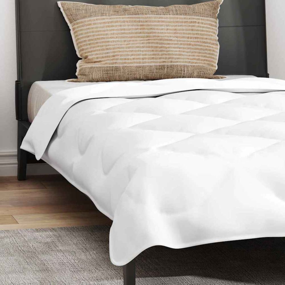 Produktbild för Duntäcke med kudde 2 pcs Vit Mikrofiber
