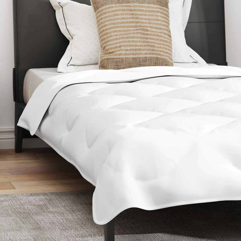 Produktbild för Duntäcke med kudde 2 pcs Vit Mikrofiber