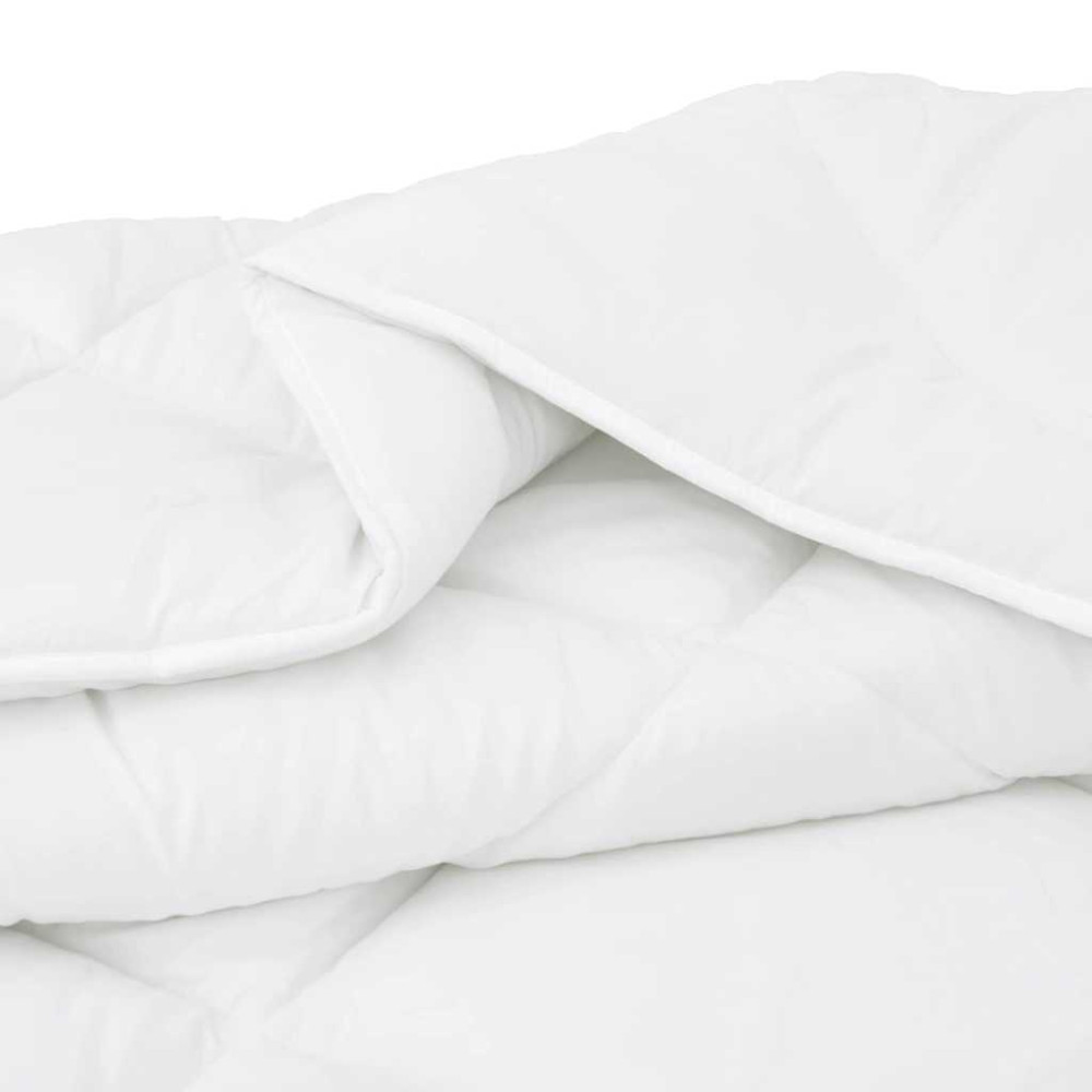 Produktbild för Duntäcke med kudde 2 pcs Vit Mikrofiber