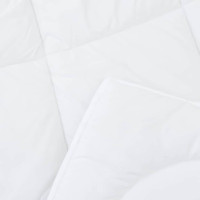 Produktbild för Duntäcke med kudde 2 pcs Vit Mikrofiber