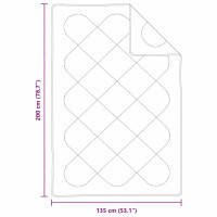 Produktbild för Duntäcke med kudde 2 pcs Vit Mikrofiber