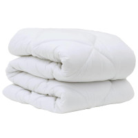 Produktbild för Duntäcke med kudde 2 pcs Vit Mikrofiber