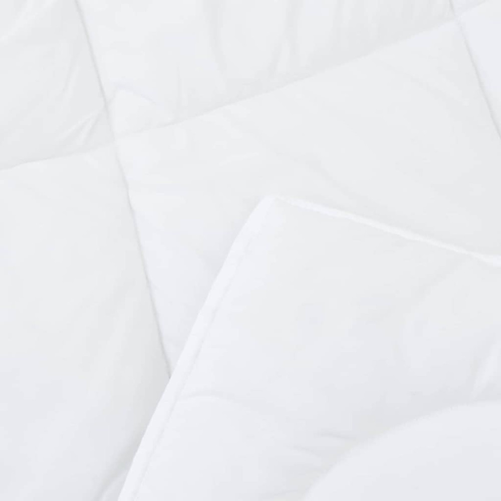 Produktbild för Duntäcke med kudde 2 pcs Vit Mikrofiber