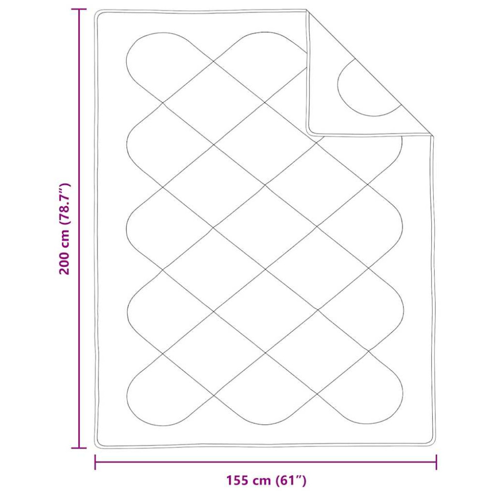Produktbild för Duntäcke med kudde 2 pcs Vit Mikrofiber