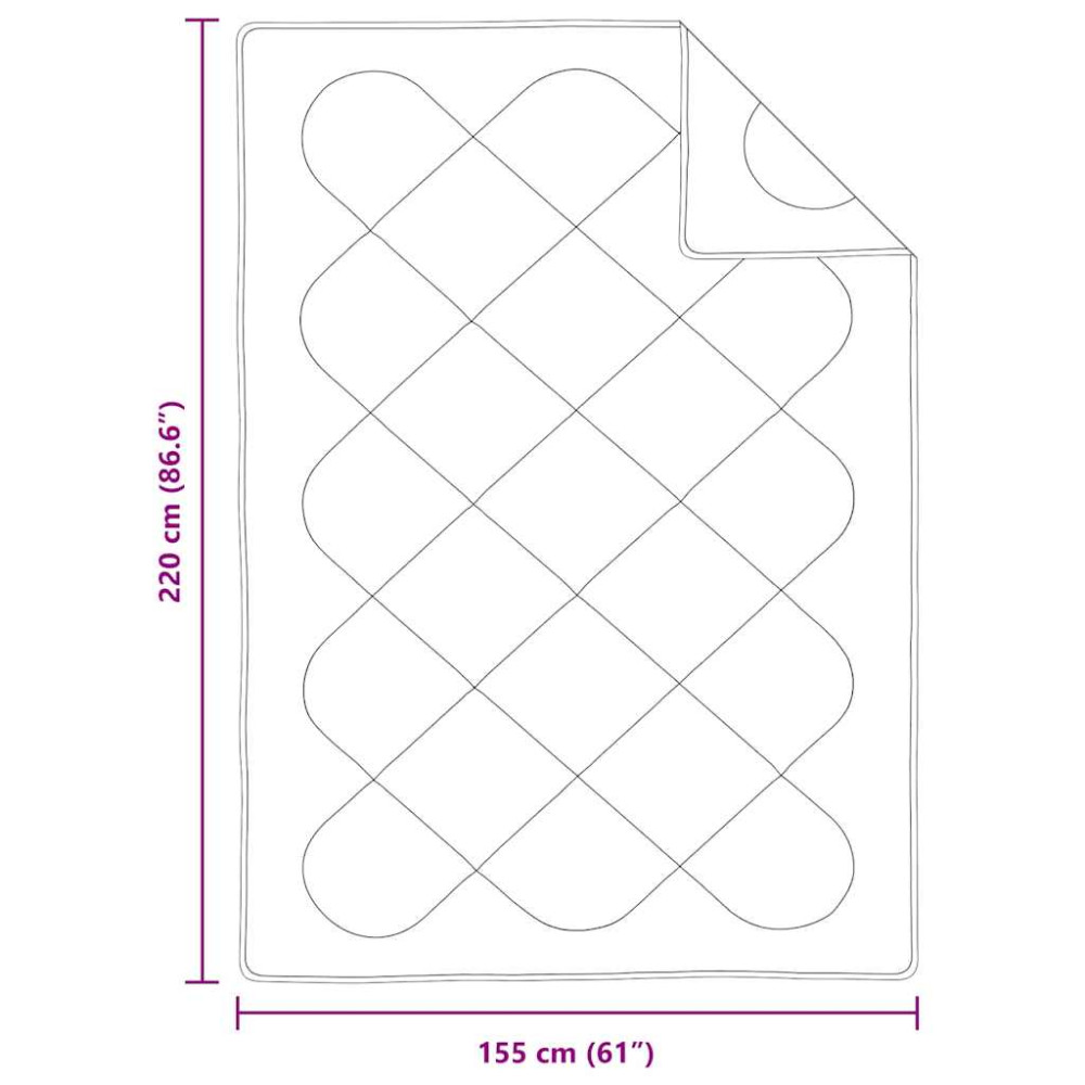Produktbild för Duntäcke med kudde 2 pcs Vit Mikrofiber