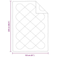 Produktbild för Duntäcke med kudde 2 pcs Vit Mikrofiber
