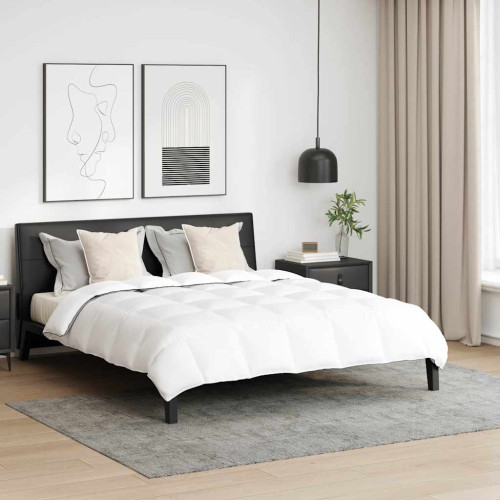 vidaXL Vinter Täcke med kudde 3 pcs Vit Dunfjäder