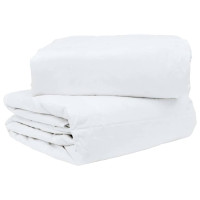 Produktbild för Täckeset med kudde 3 pcs Vit Dunfjäder