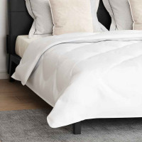 Produktbild för Duntäcke med kudde 3 pcs Vit Mikrofiber