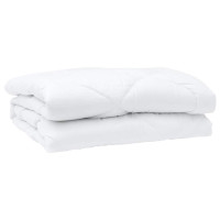 Produktbild för Duntäcke med kudde 3 pcs Vit Mikrofiber