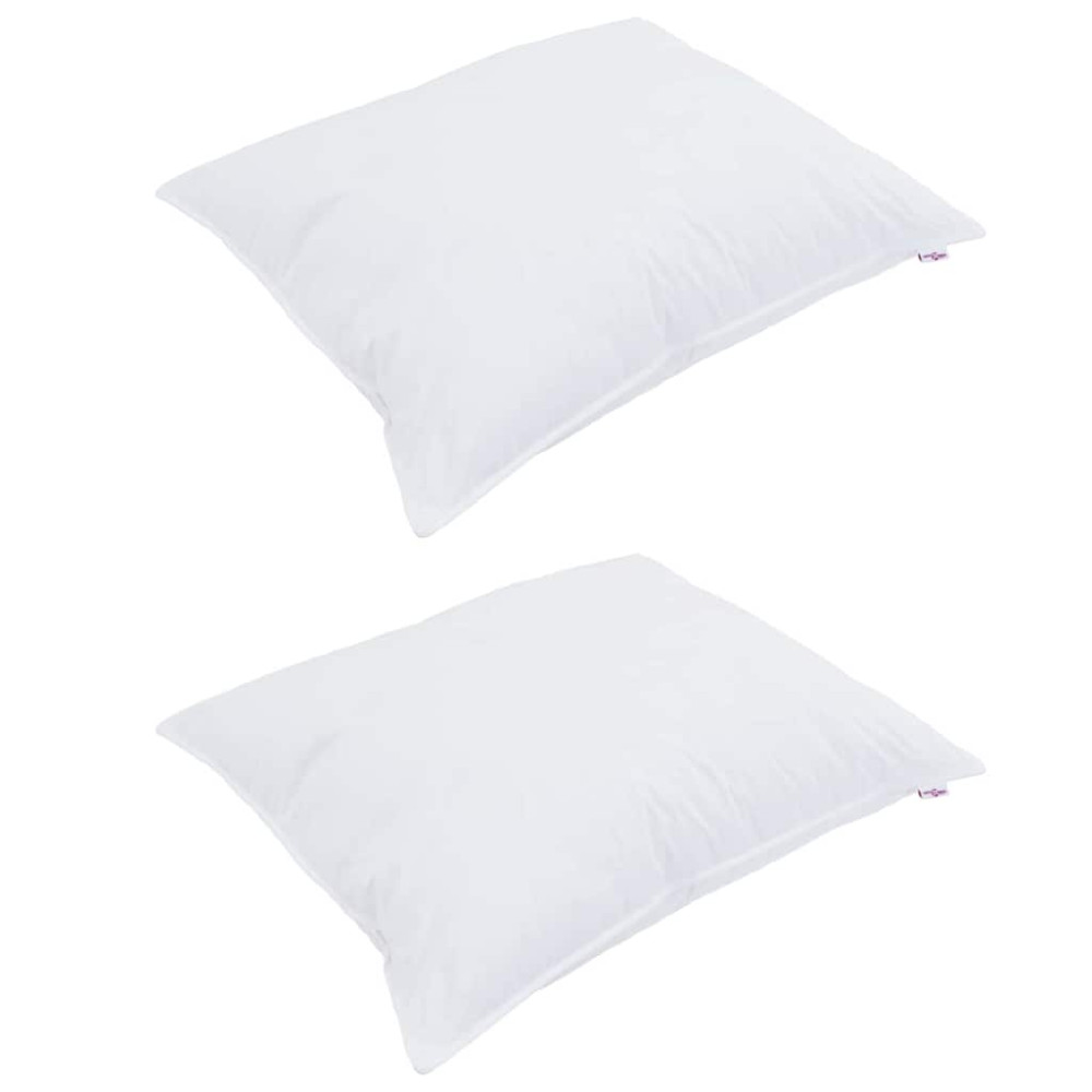 Produktbild för Duntäcke med kudde 3 pcs Vit Mikrofiber