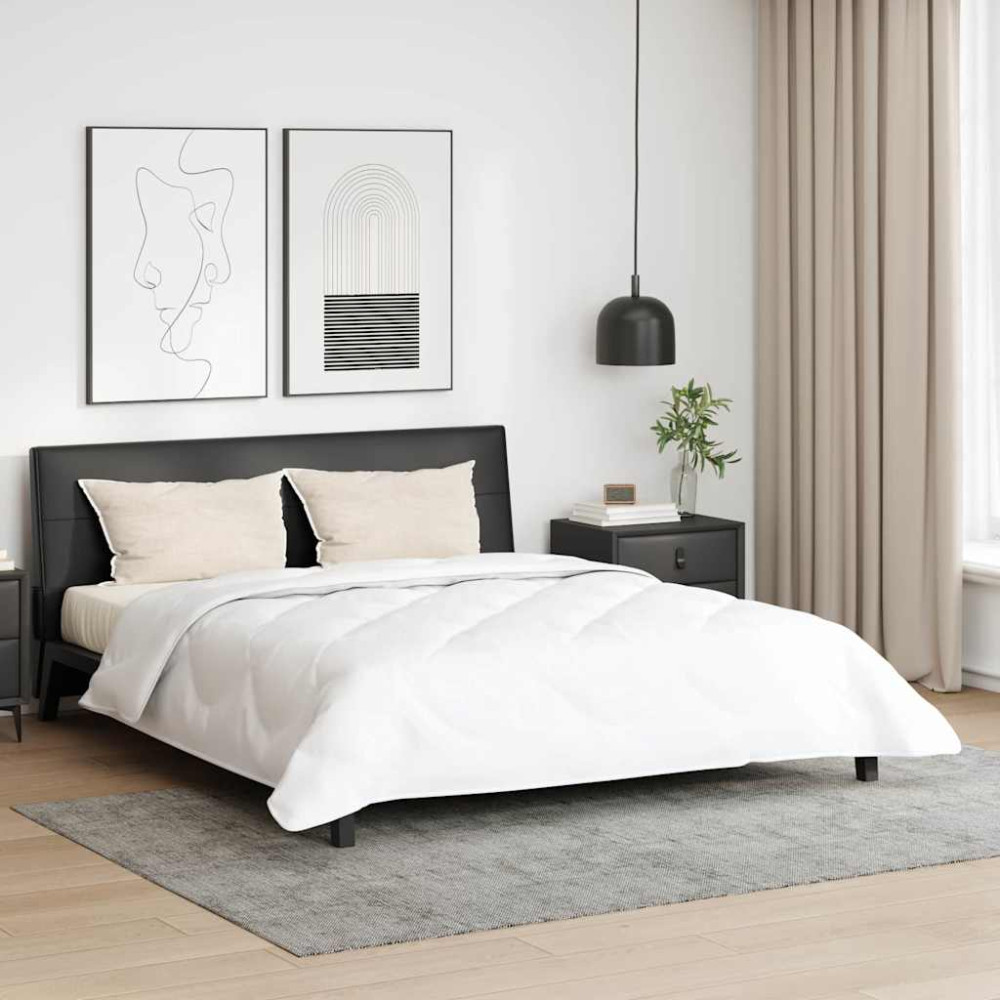 Produktbild för Duntäcke med kudde 3 pcs Vit Mikrofiber