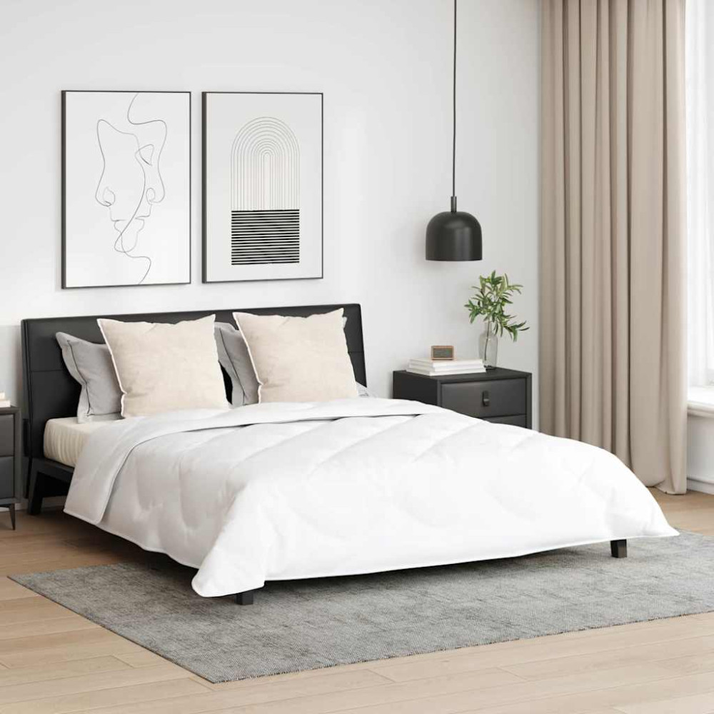Produktbild för Duntäcke med kudde 3 pcs Vit Mikrofiber