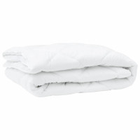 Produktbild för Duntäcke med kudde 3 pcs Vit Mikrofiber