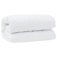 Produktbild för Täckeset med kudde 3 pcs Vit Mikrofiber och Dunfjäder