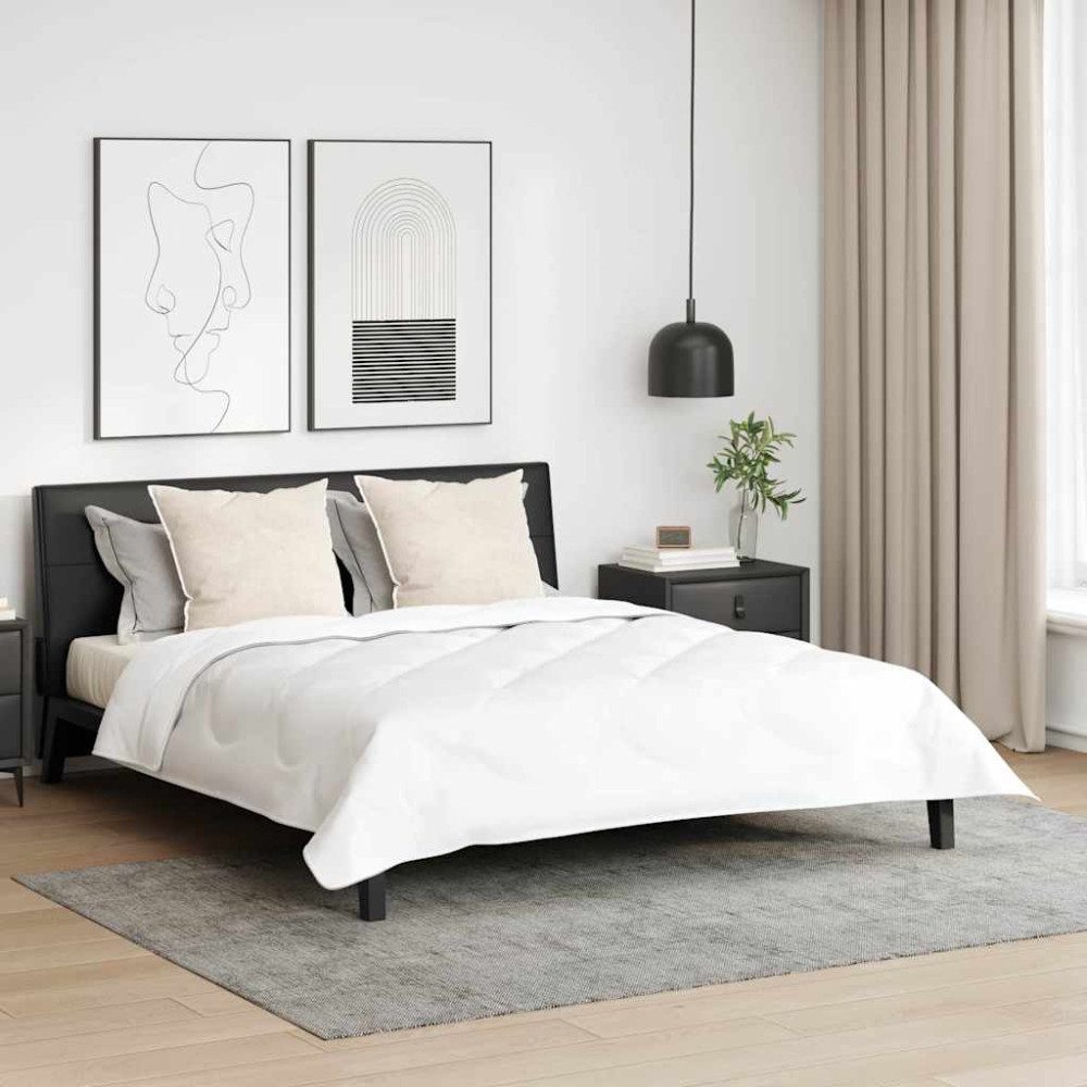 Produktbild för Duntäcke med Kuddar med kudde 3 pcs Vit Mikrofiber
