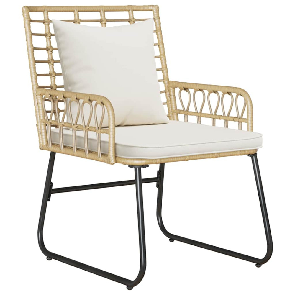 Produktbild för Trädgårdsmöbelset 4 pcs Svart och Anthracit konstrotting