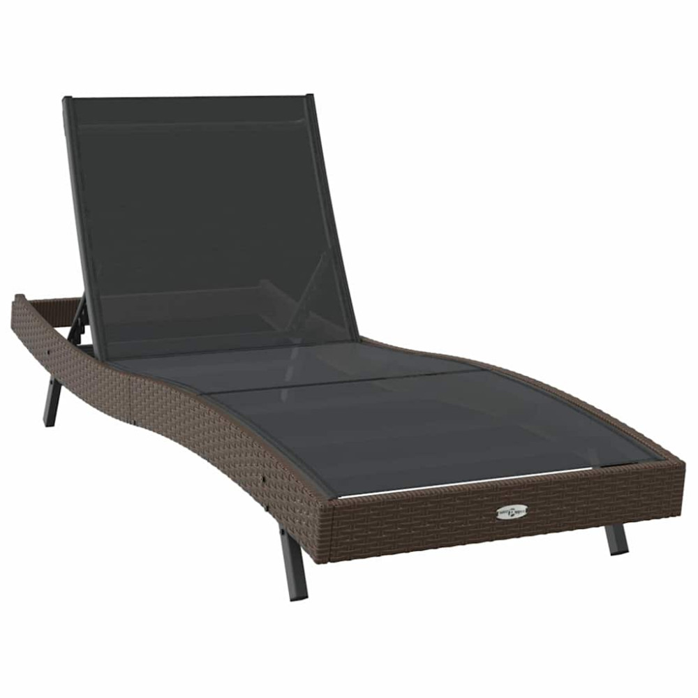 Produktbild för Solstol 3 pcs Brun 197 x 70 x 82 cm konstrotting
