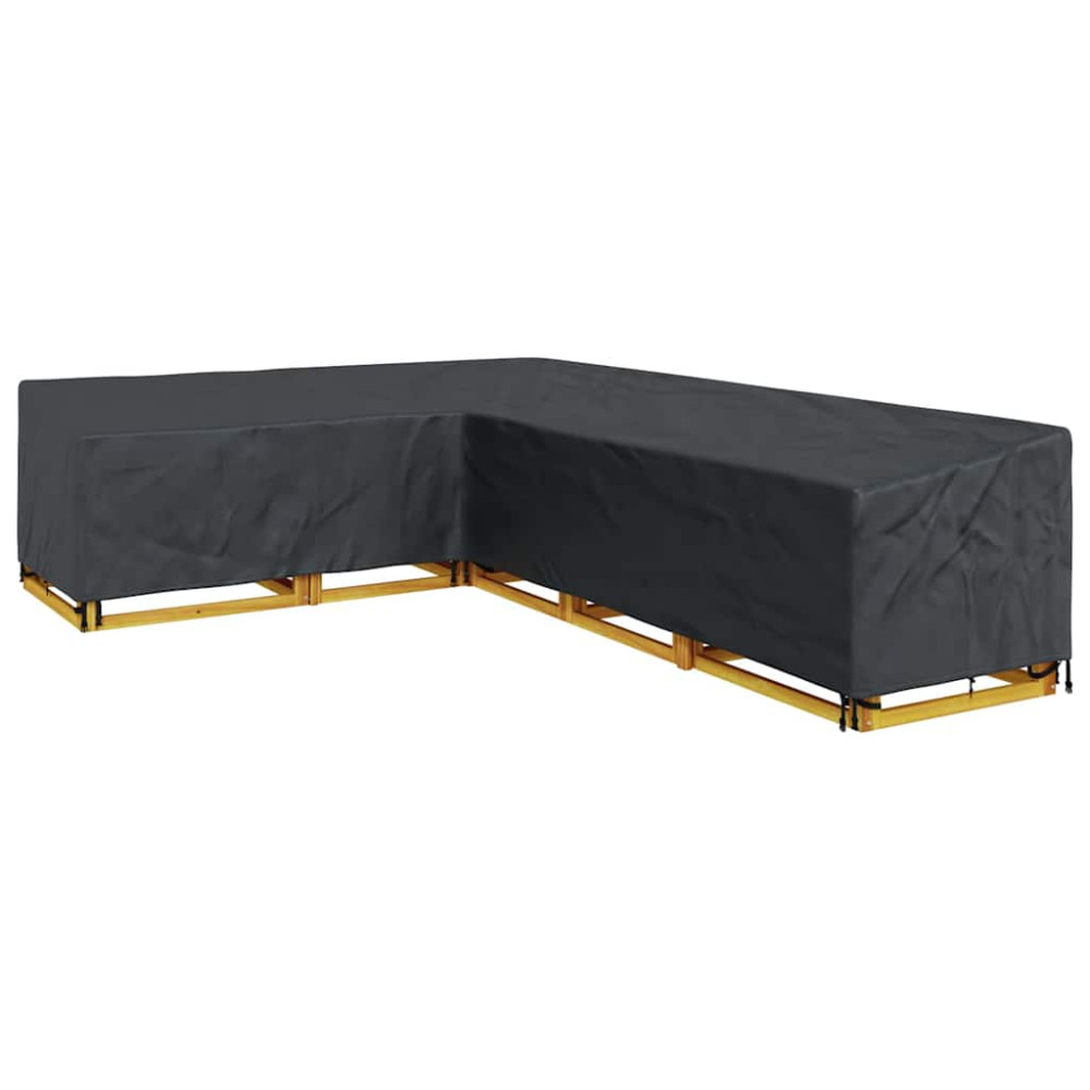 Produktbild för Möbelöverdrag Svart 355 x 275 x 80 cm 210D Oxford Tyg