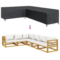 Produktbild för Möbelöverdrag Svart 355 x 275 x 80 cm 210D Oxford Tyg