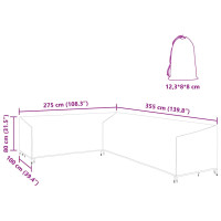 Produktbild för Möbelöverdrag Svart 355 x 275 x 80 cm 420D Oxford Tyg
