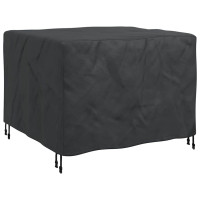Produktbild för Möbelöverdrag Enfärgad Svart 113 x 113 x 73 cm 210D