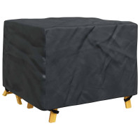 Produktbild för Möbelöverdrag Enfärgad Svart 113 x 113 x 73 cm 210D