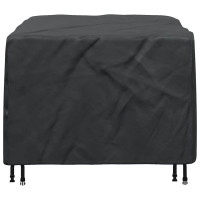 Produktbild för Möbelöverdrag Enfärgad Svart 113 x 113 x 73 cm 210D