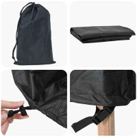 Produktbild för Möbelöverdrag Enfärgad Svart 113 x 113 x 73 cm 210D