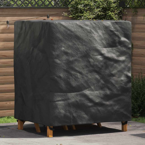 vidaXL Möbelöverdrag Enfärgad Svart 116 x 100 x 120 cm 210D