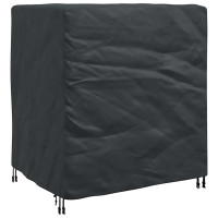 Produktbild för Möbelöverdrag Enfärgad Svart 116 x 100 x 120 cm 210D