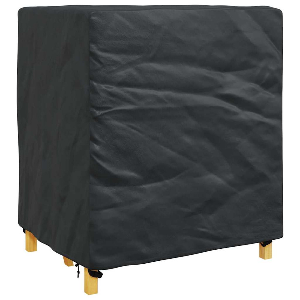 Produktbild för Möbelöverdrag Enfärgad Svart 116 x 100 x 120 cm 210D
