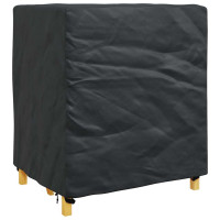 Produktbild för Möbelöverdrag Enfärgad Svart 116 x 100 x 120 cm 210D