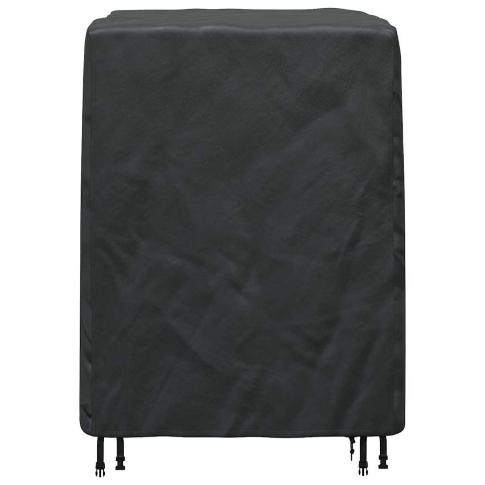 Produktbild för Möbelöverdrag Enfärgad Svart 116 x 100 x 120 cm 210D