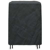 Produktbild för Möbelöverdrag Enfärgad Svart 116 x 100 x 120 cm 210D