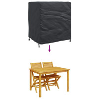 Produktbild för Möbelöverdrag Enfärgad Svart 116 x 100 x 120 cm 210D
