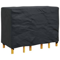 Produktbild för Möbelöverdrag Enfärgad Svart 140 x 70 x 90 cm 210D