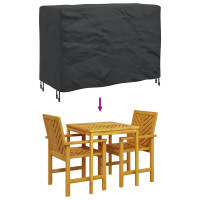 Produktbild för Möbelöverdrag Enfärgad Svart 140 x 70 x 90 cm 210D