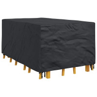 Produktbild för Möbelöverdrag Enfärgad Svart 143 x 225 x 90 cm 210D