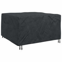 Produktbild för Möbelöverdrag Enfärgad Svart 150 x 150 x 75 cm 210D