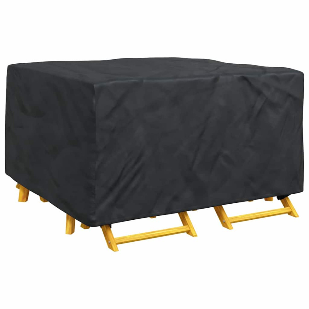 Produktbild för Möbelöverdrag Enfärgad Svart 150 x 150 x 75 cm 420D