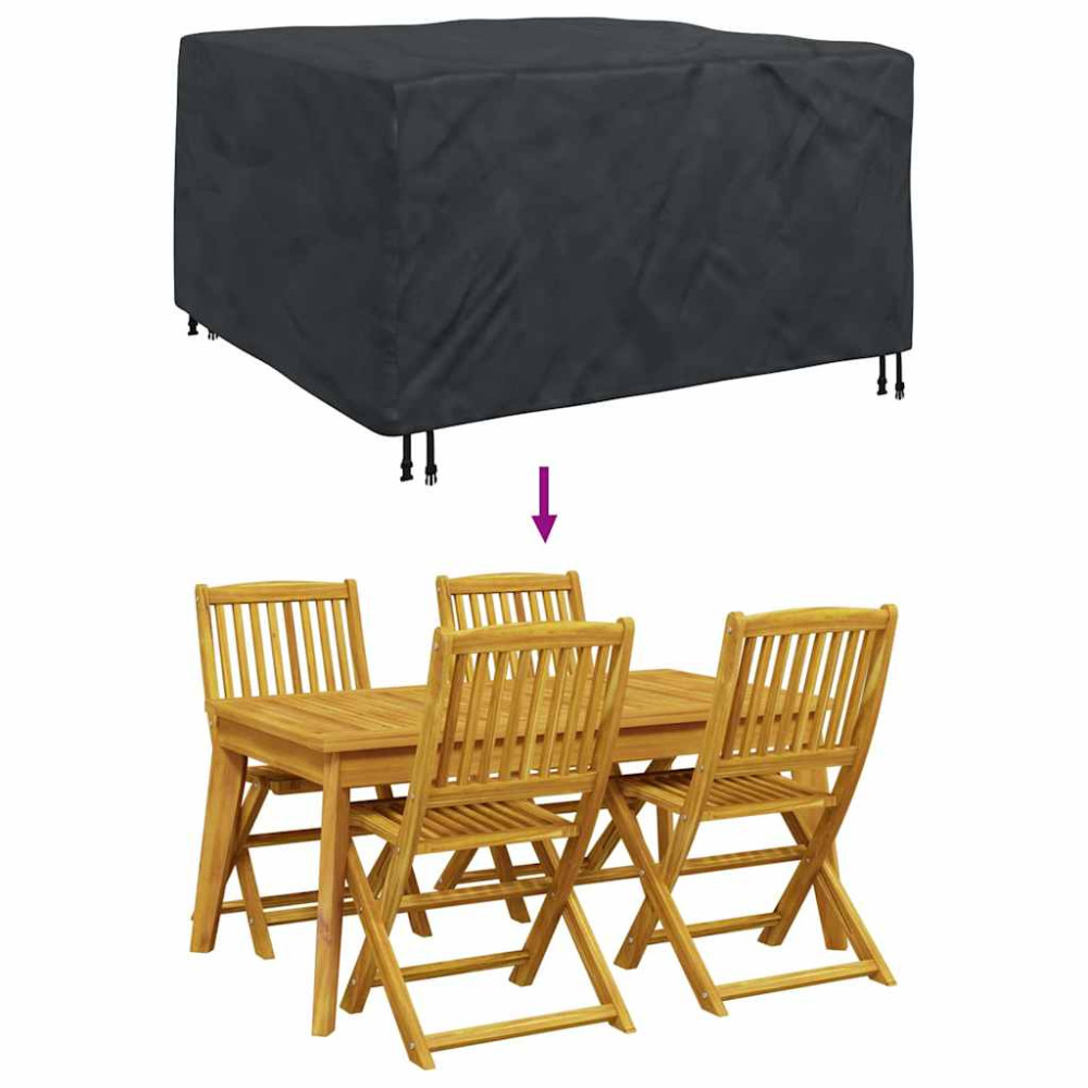 Produktbild för Möbelöverdrag Enfärgad Svart 150 x 150 x 75 cm 420D