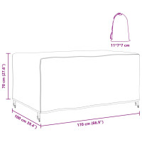 Produktbild för Möbelöverdrag Enfärgad Svart 170 x 100 x 70 cm 210D