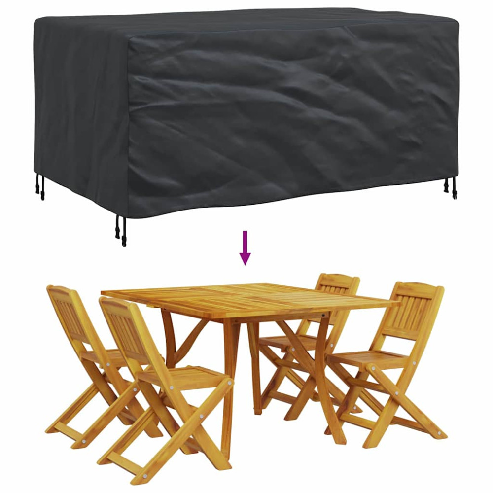 Produktbild för Möbelöverdrag Enfärgad Svart 172 x 113 x 73 cm 210D