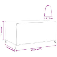 Produktbild för Möbelöverdrag Enfärgad Svart 172 x 113 x 73 cm 420D