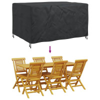 Produktbild för Möbelöverdrag Enfärgad Svart 180 x 150 x 85 cm 420D