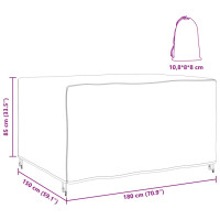 Produktbild för Möbelöverdrag Enfärgad Svart 180 x 150 x 85 cm 420D