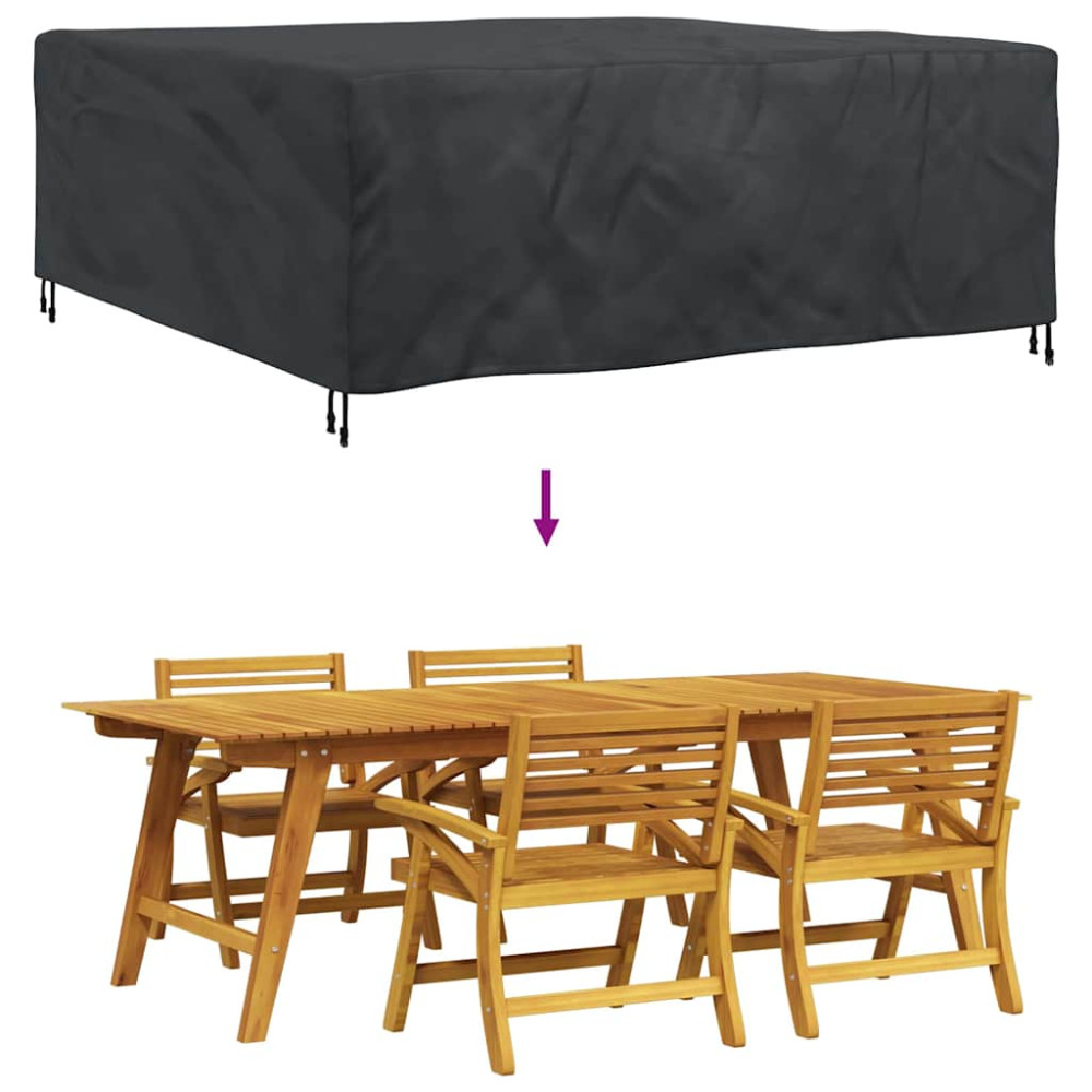 Produktbild för Möbelöverdrag Enfärgad Svart 200 x 190 x 85 cm 210D