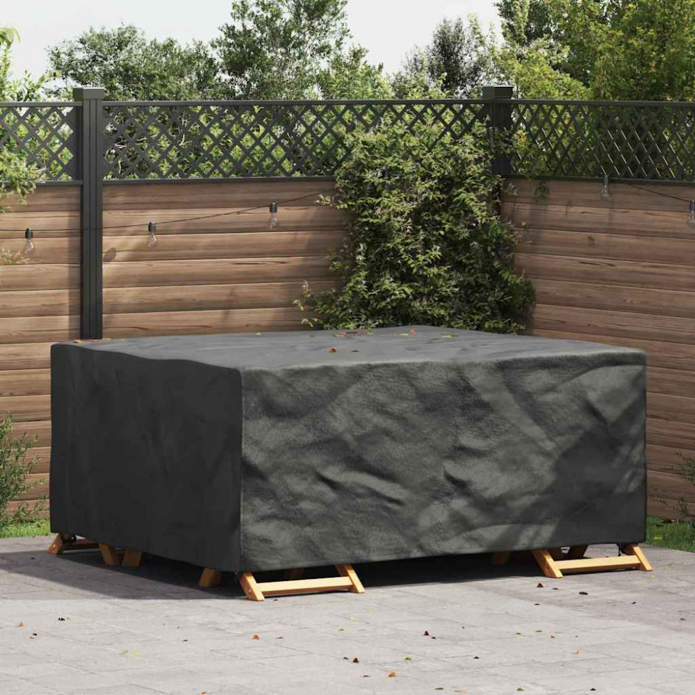 Produktbild för Möbelöverdrag Enfärgad Svart 200 x 165 x 80 cm 420D